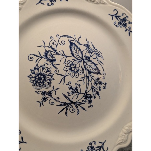 Vintage Blue Dresden By Sheffield‎ 10" Dinner Plate - Picture 2 of 7